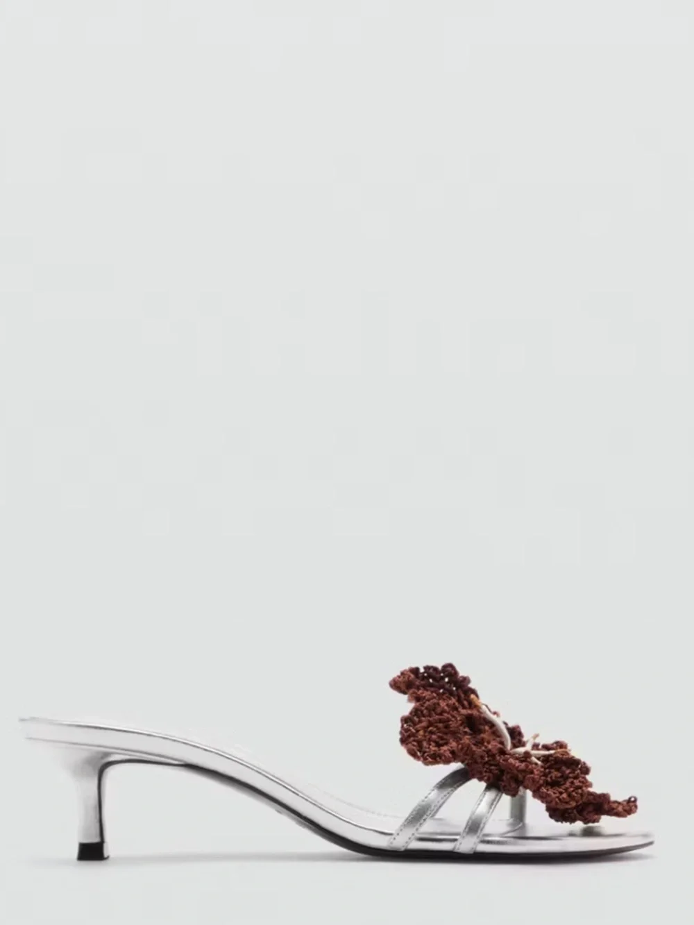Siedrés x Mango Slide Heels with Crochet Flower - Picture 2 of 4